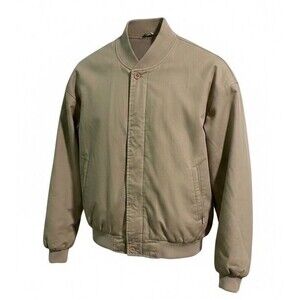 Par Four Golf Jacket Men’s Reg M 39-40 Beige Full Zip Bomber Windbreaker Vintage